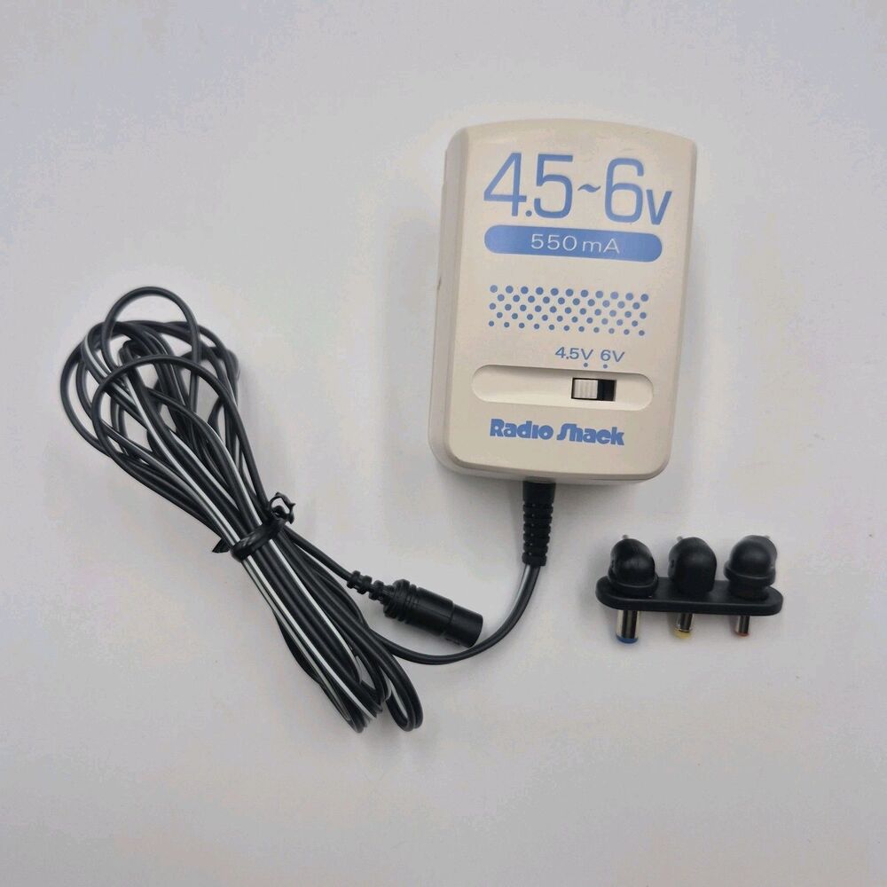 AC Adapter 4.5-6V 550mA Various VDC Radio Shack Power Card Cat 273-1664